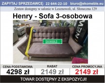 Etap Sofa - Henry , sofa 3-osobowa